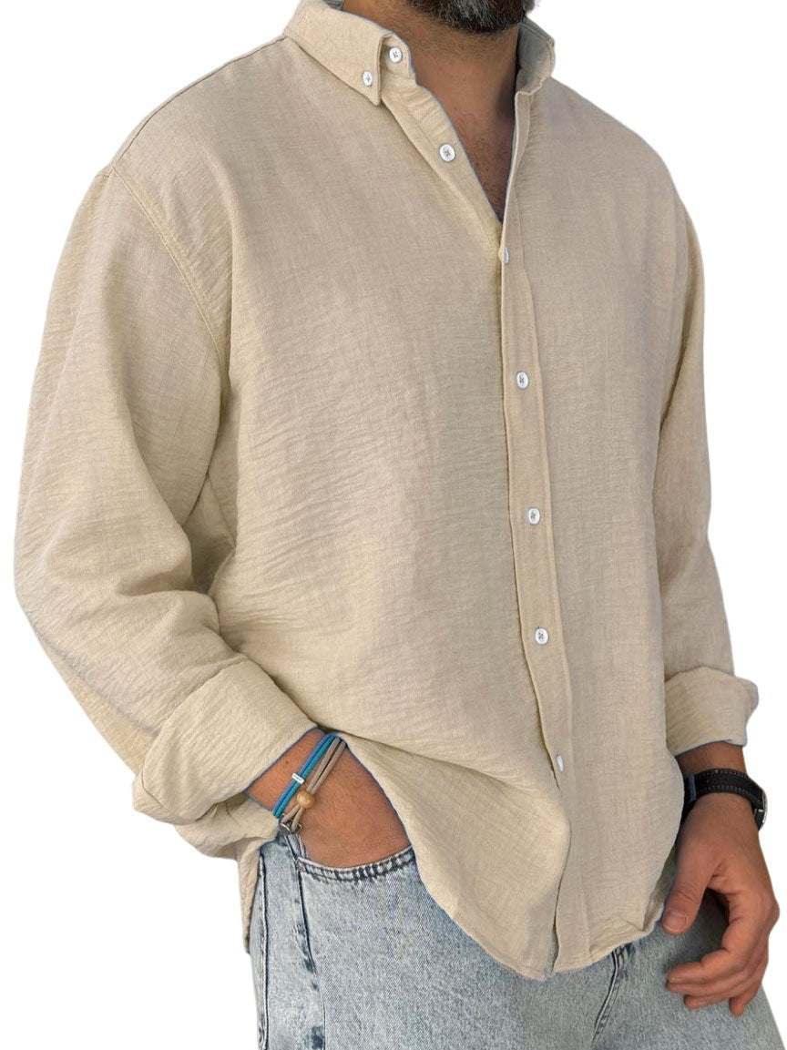 Herren Langarm Button-Down Hemd