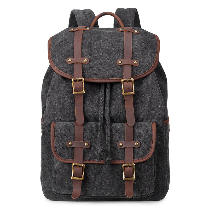 Canvas Rucksack Oil Wax Outdoor Travel | LuxeStyle