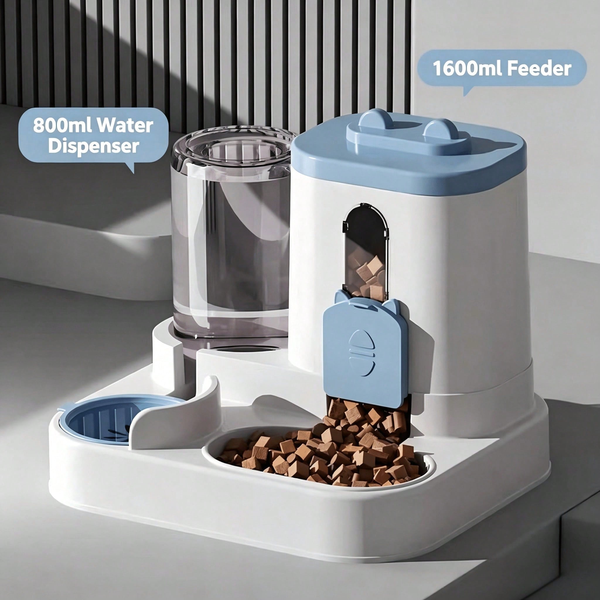 Futter- & Wasserspender Katze, 4 Farben