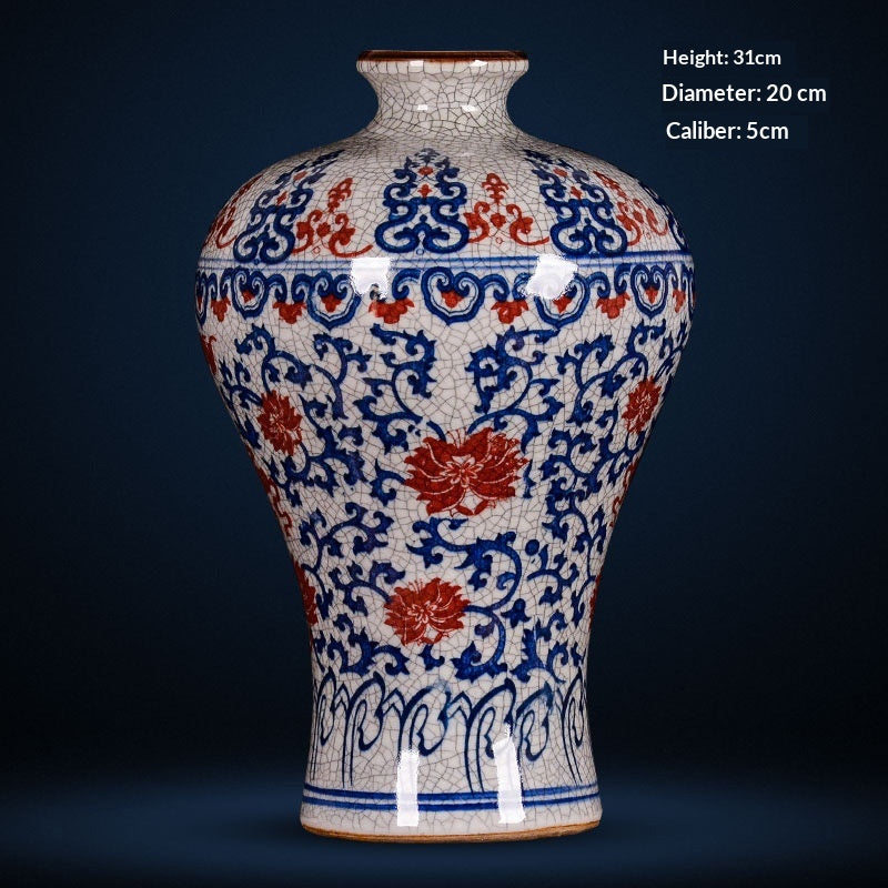 Keramik-Vase «Craquelé» · Antik-Glasur