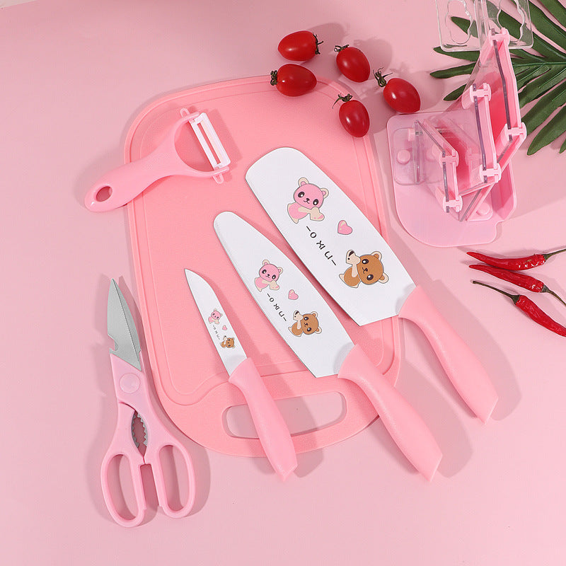 5‑Stück‑Set Küchenmesser mit Obstschneidebrett – Bild 4 | LuxeStyle
