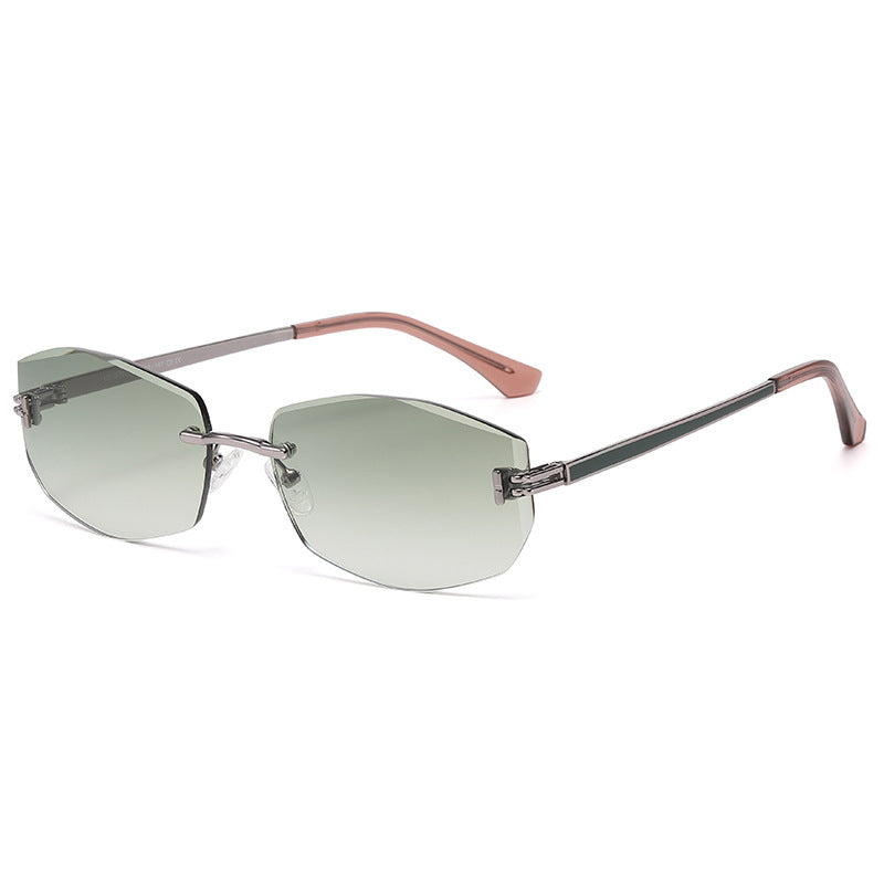 Randlose Sonnenbrille mit Metall-Details