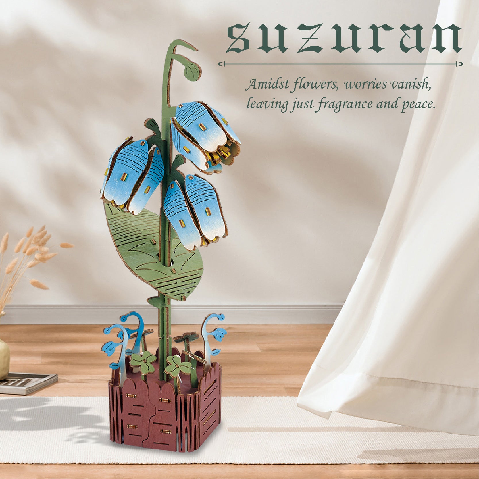 3D Holzpuzzle Blumen-Modellbausatz