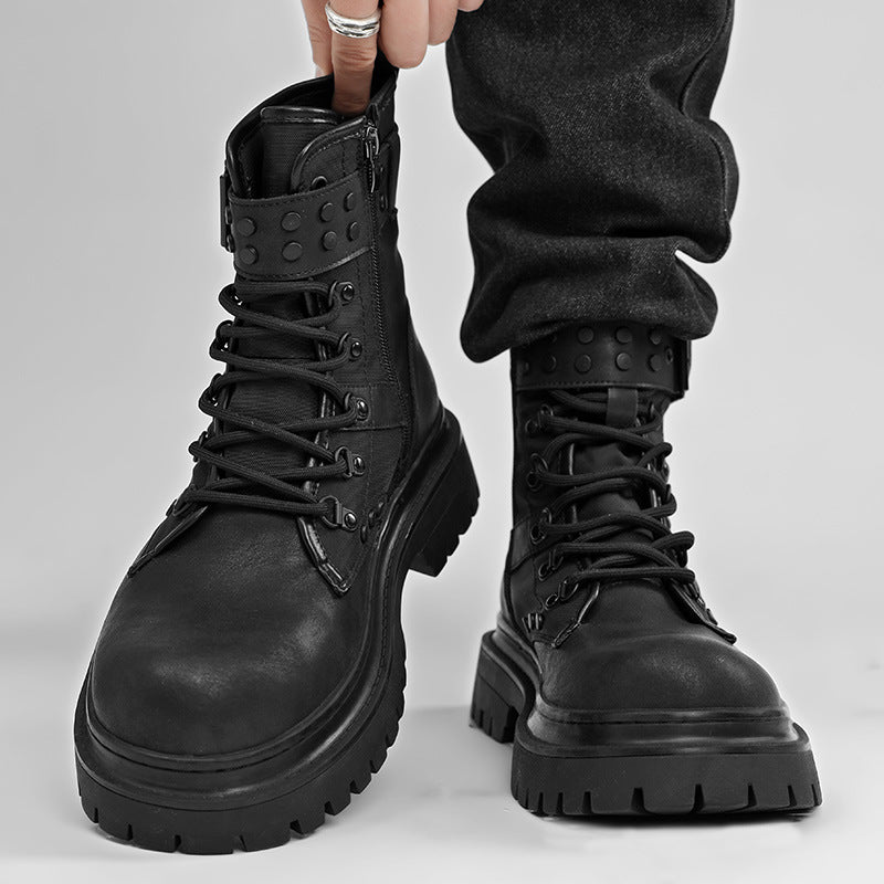 Schwarze Retro-Boots für Herbst | LuxeStyle