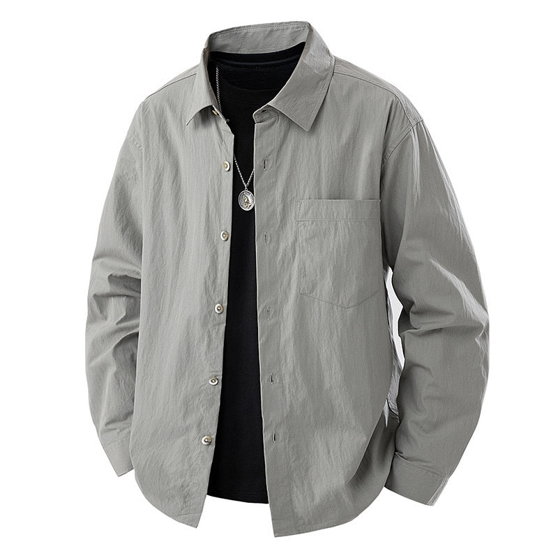 Loose Casual Shirtcoat in Schwarz, Weiss, Grau, Grün – Bild 3 | LuxeStyle