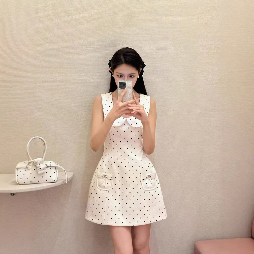 Elegantes Polka-Dot Minikleid