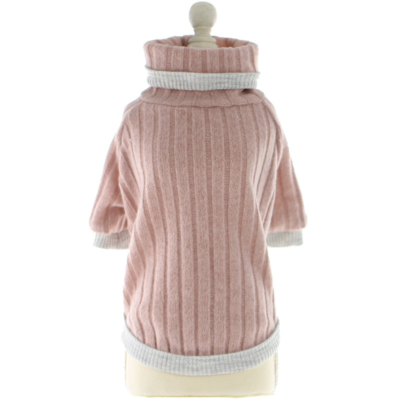 Bichon Frise Kostüm – Zwei-teiliger Pink-Blau-Grauer Pullover – Bild 2 | LuxeStyle
