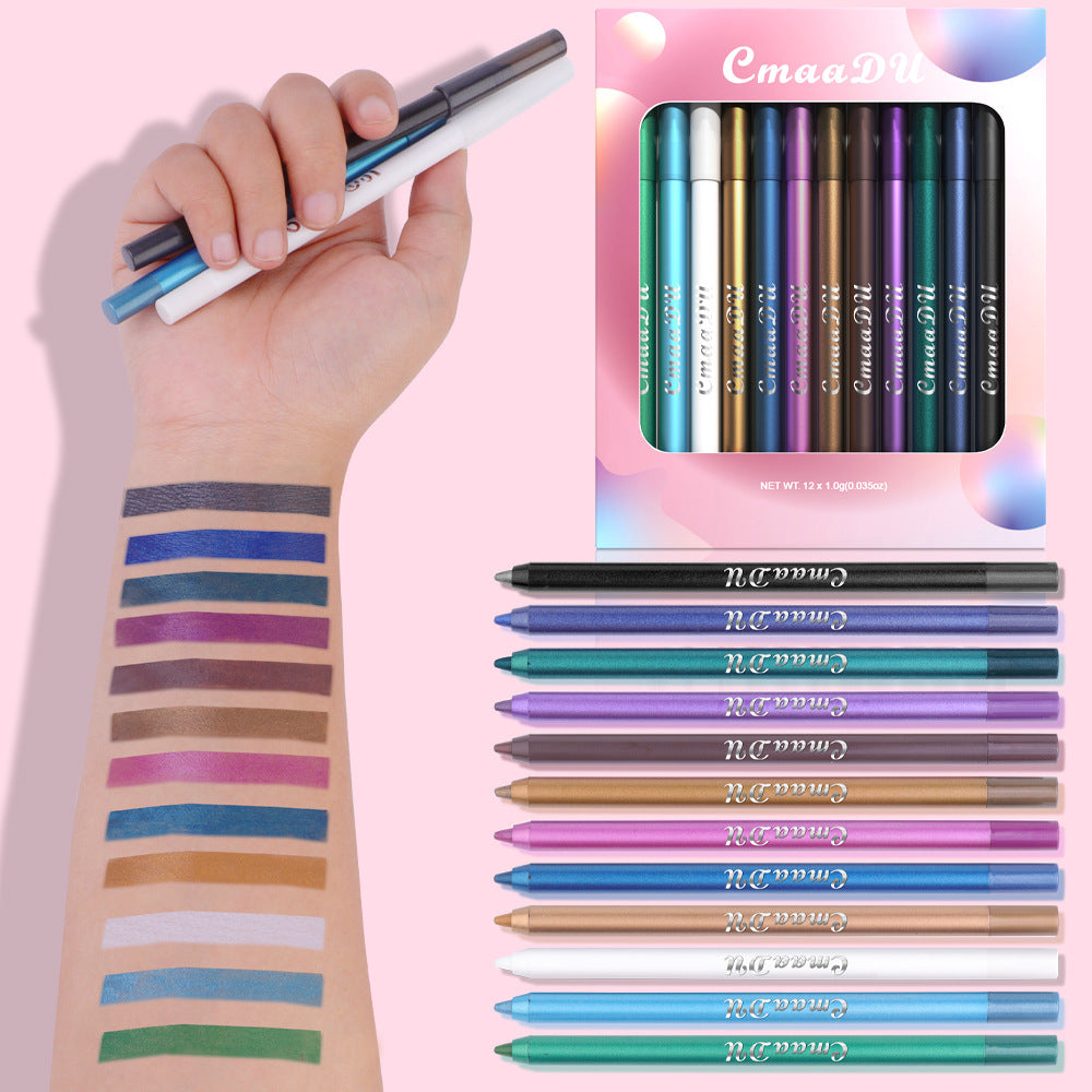 12er Lidschatten- & Eyeliner-Stift-Set