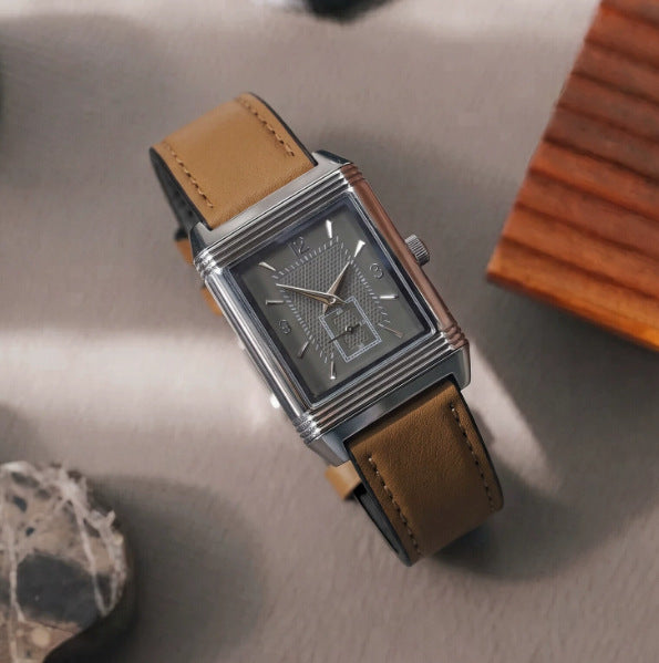 Männer-Quarz-Uhr mit quadratischem Zifferblatt – Bild 2 | LuxeStyle