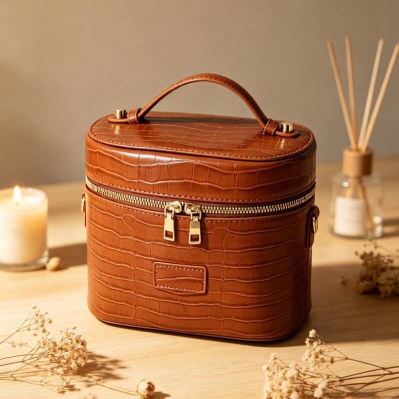 Kosmetiktasche mit Krokodilmuster, grosse Kapazität – Bild 3 | LuxeStyle