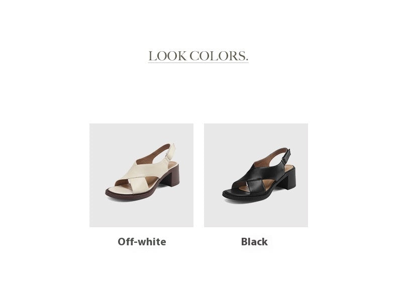 Retro-Sandalen mit Riemen und Blockabsatz – Bild 20 | LuxeStyle