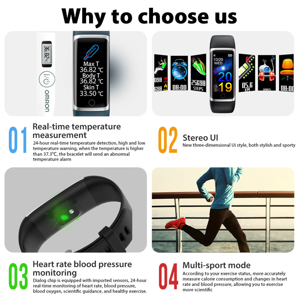 Smart-Armband mit Schritt- & Schlafüberwachung – Ansicht 7