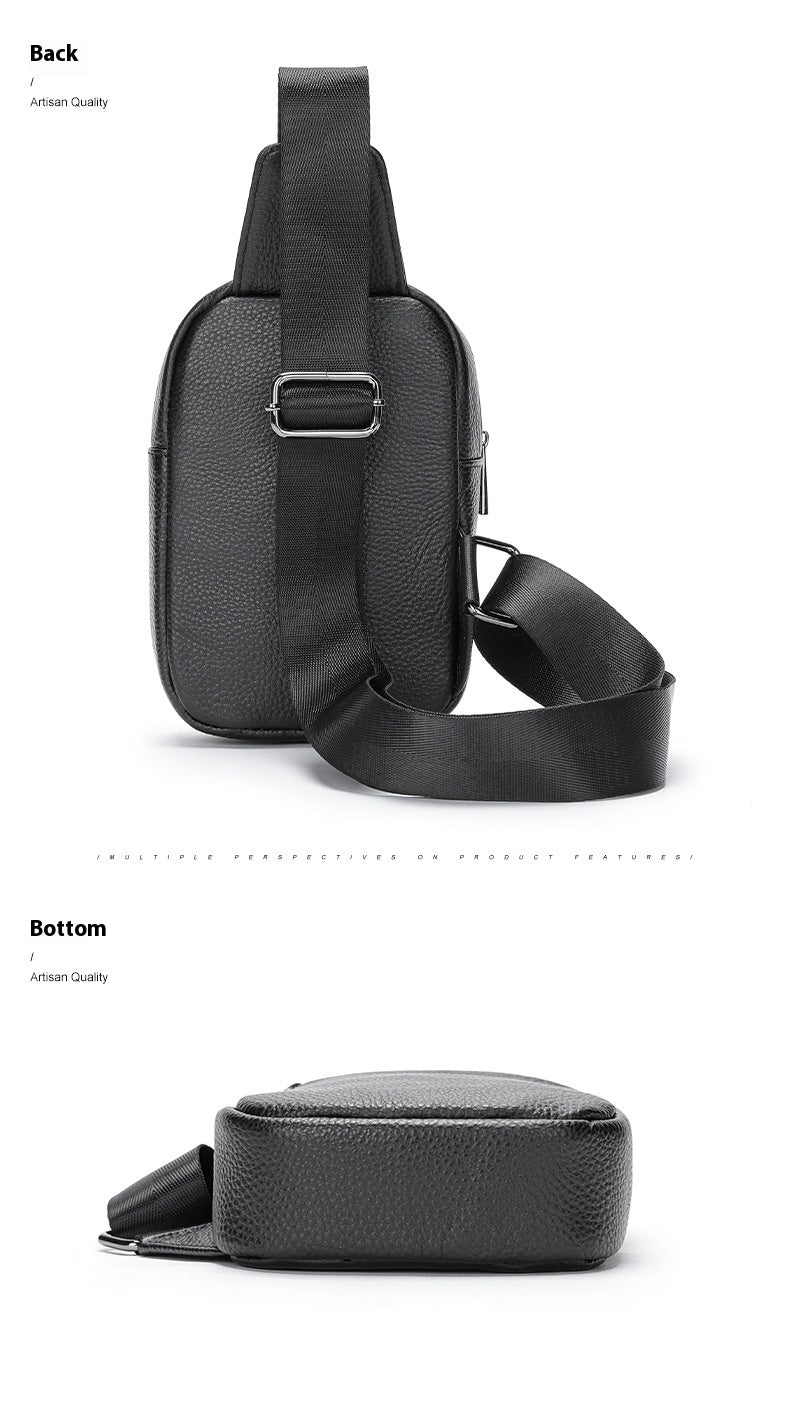 Lässige Leder-Brusttasche für Herren