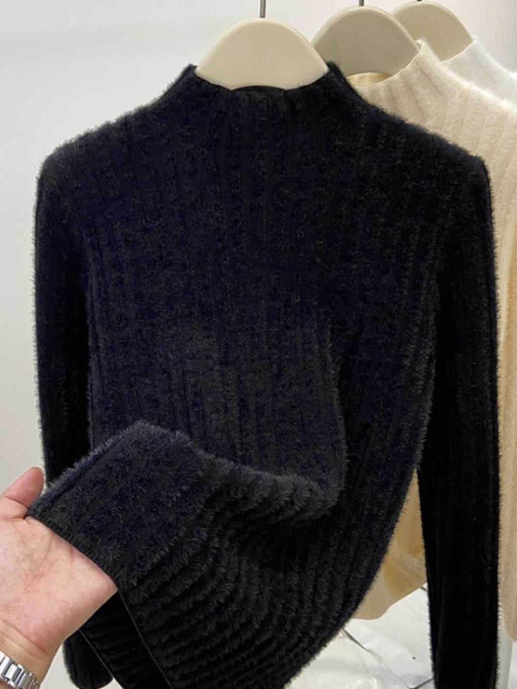 Mink-Woll-Stricktop