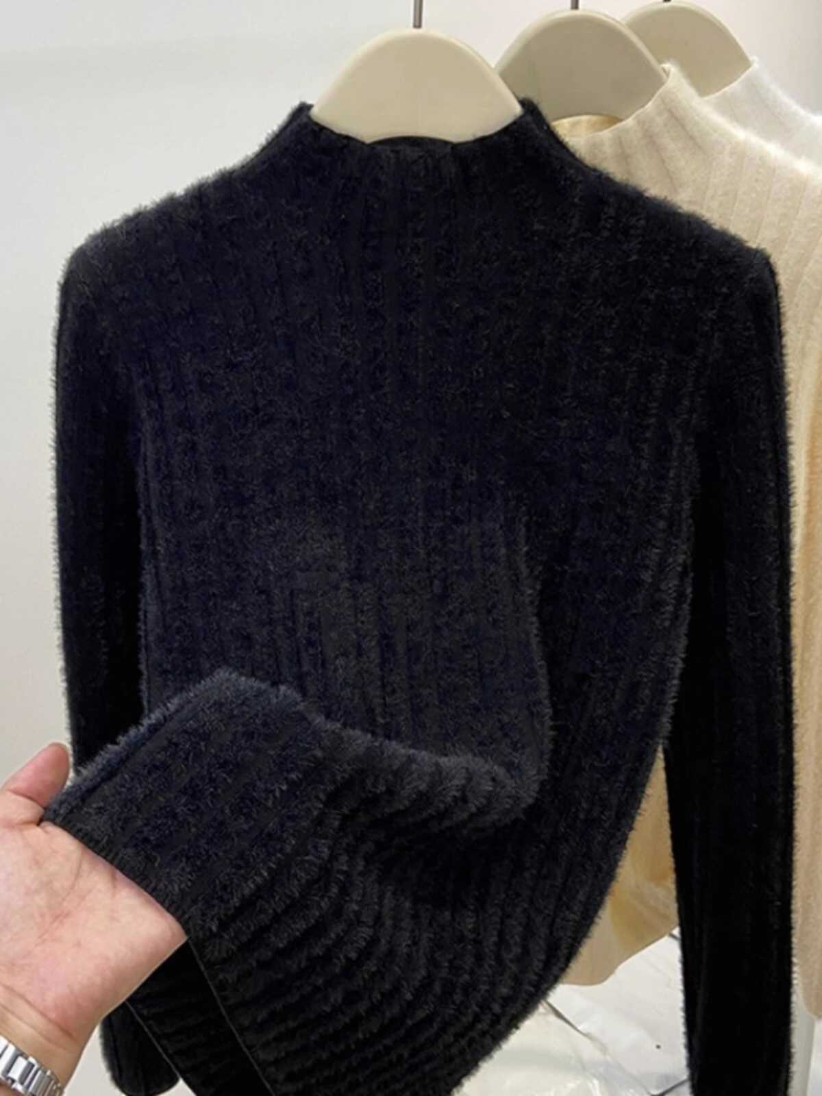Mink-Woll-Stricktop