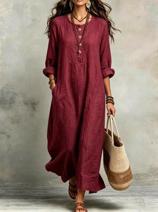 Casual-Langarm-Kleid – Bild 3 | LuxeStyle
