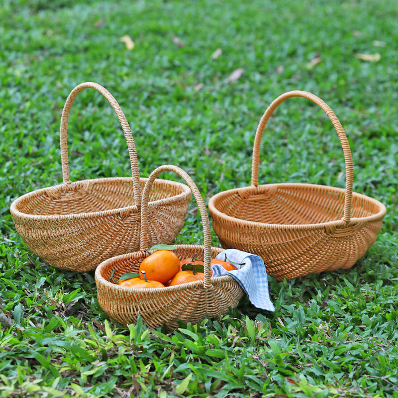 Wicker-Stil Handkorb für Obst und Gemüse – Mittel – Bild 7 | LuxeStyle