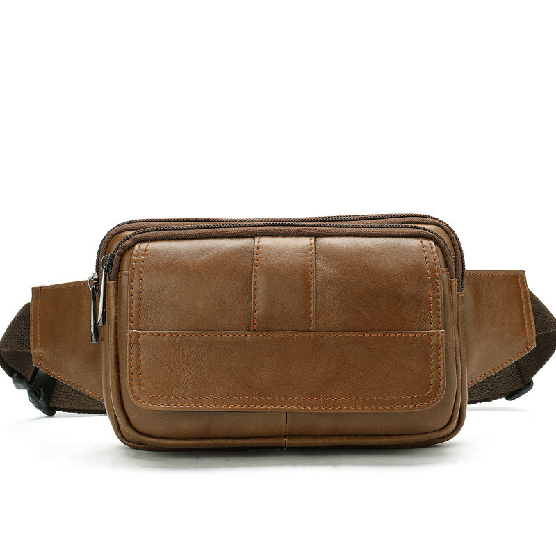 Herren-Gürteltasche aus erstem Leder, robust und atmungsaktiv