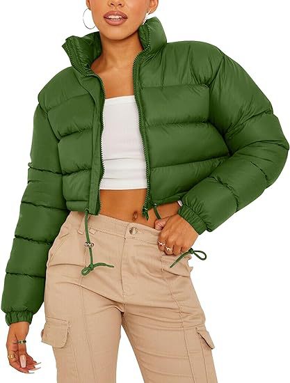 Weisser Pufferjacke mit Seitentasche – Bild 15 | LuxeStyle