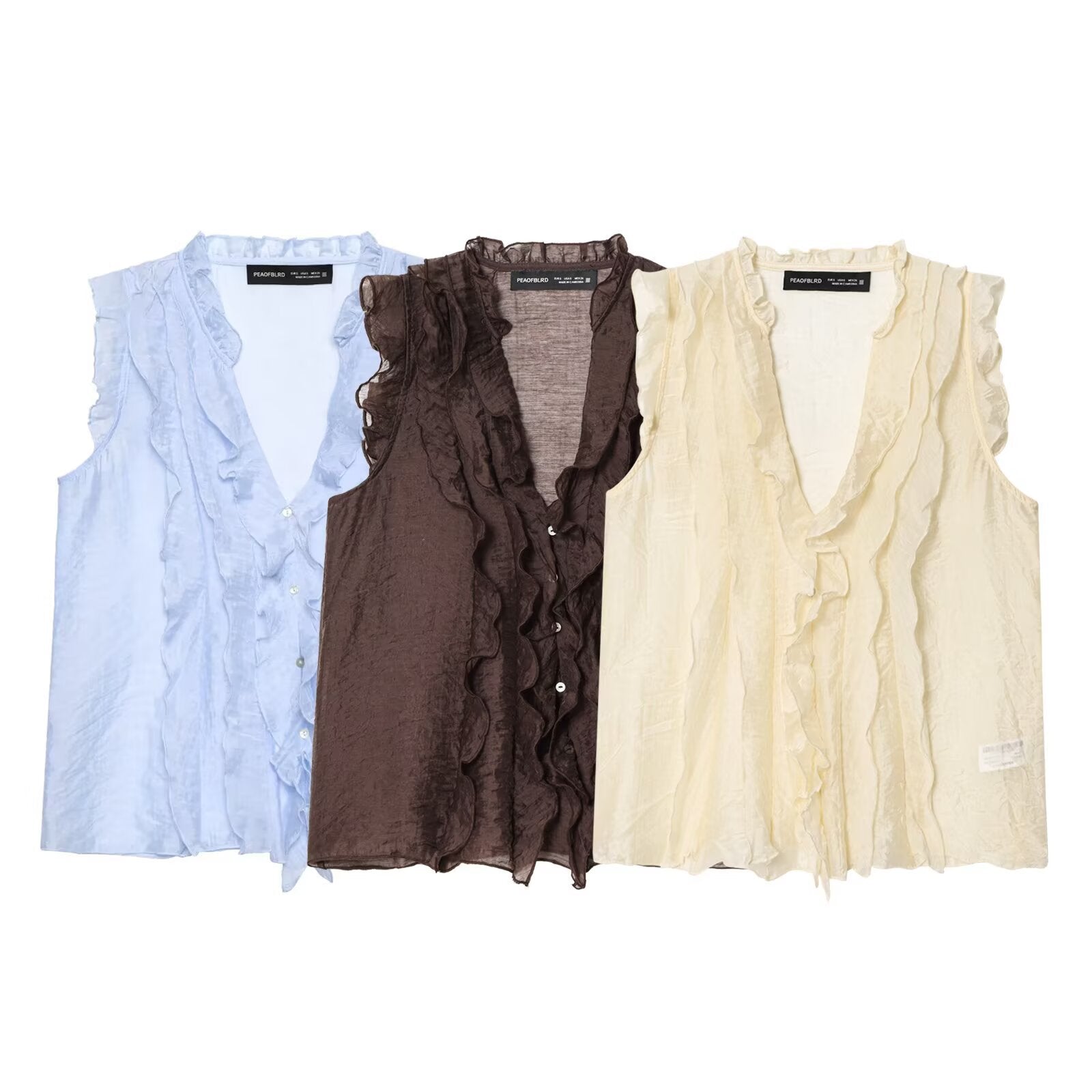 Elegantes V-Neck Top mit Rüschen
