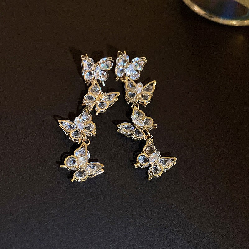 Retro-Glam Geometrische Ohrringe mit Diamant