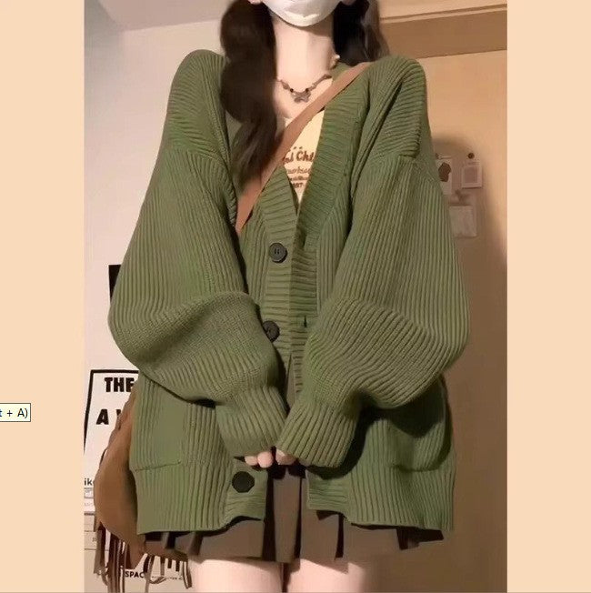 Einheitlich gefärbter Cardigan