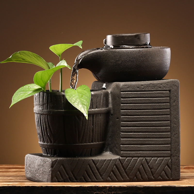 Keramik-Luftbefeuchter mit Blumenmotiv