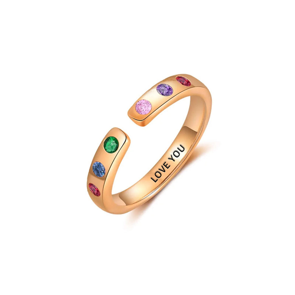 Farbenfroher Geburtsteinschmuck-Ring