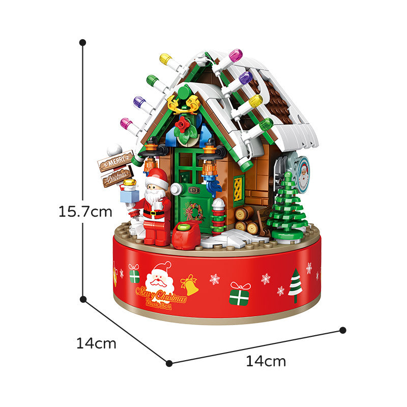 Bauklötze mit drehender LED-Weihnachtsbaum-Musikbox | LuxeStyle
