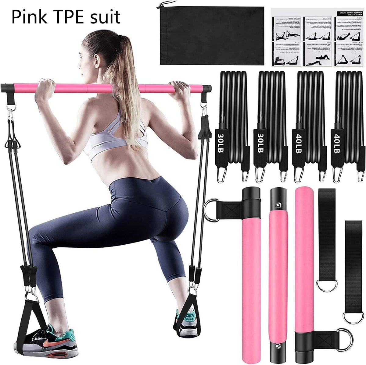 Pilates Bar Set mit Multifunktions-Widerstandsband – Bild 1 | LuxeStyle