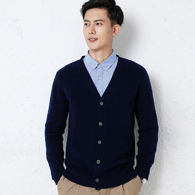 Herren-Strickjacke Langarm
