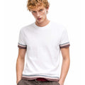Loose-fit T-Shirt mit Rippbündchen