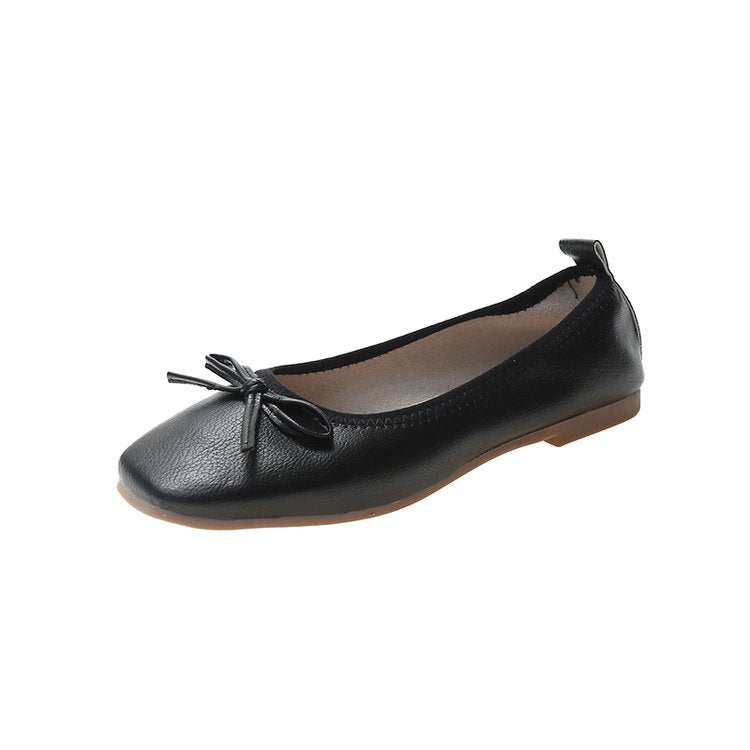 Elegante Pumps mit Schleife und flachem Absatz