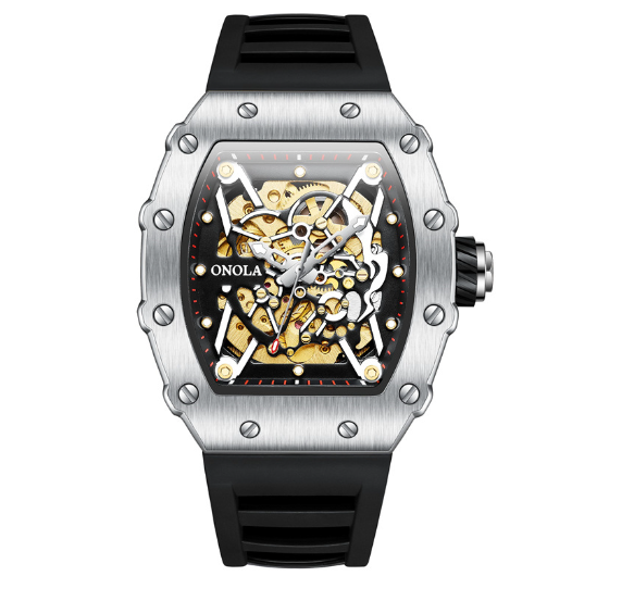 Automatische Herrenuhr mit Silikonband – Bild 10 | LuxeStyle