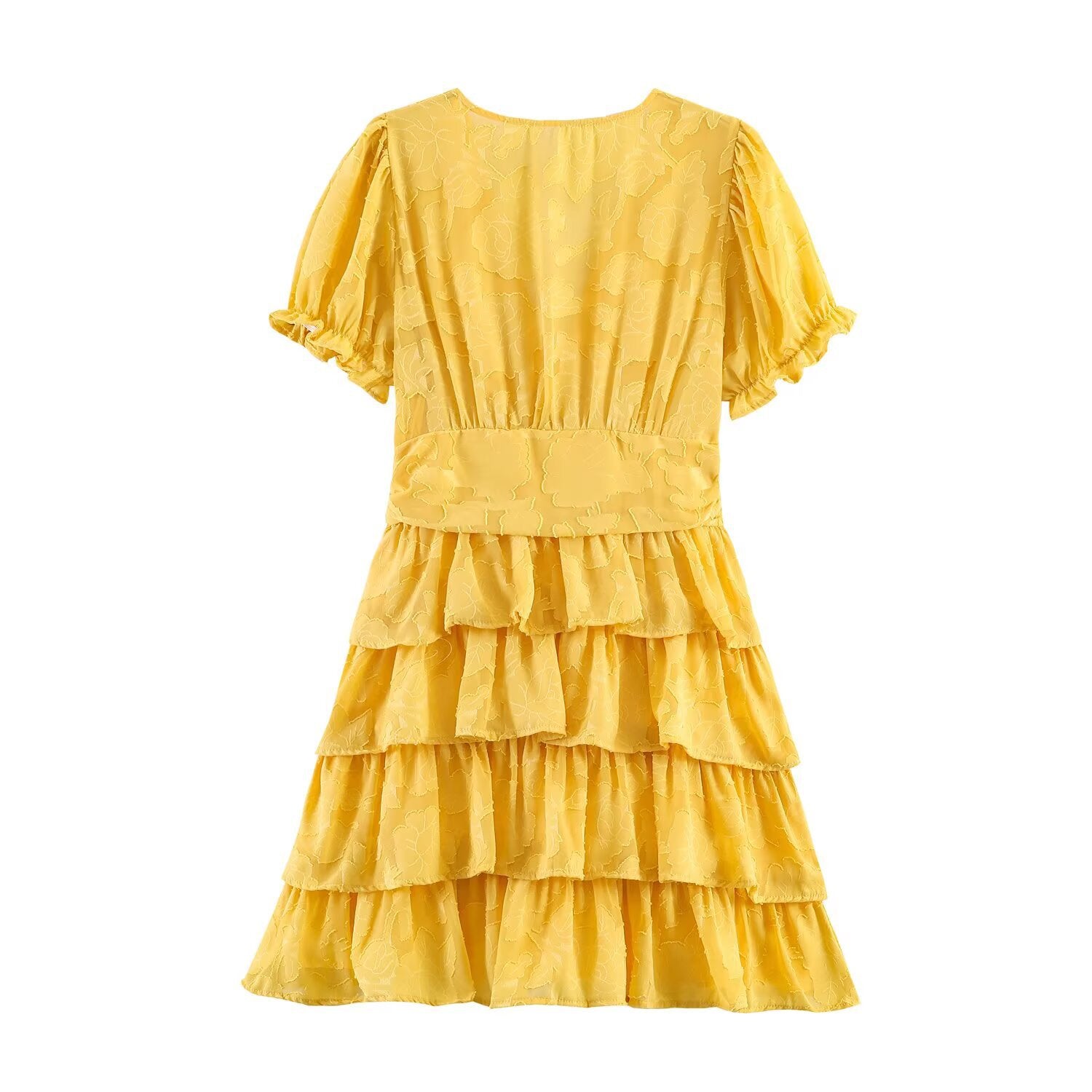 Elegantes A-Linien-Kleid mit Puffärmeln