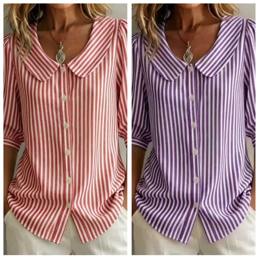 Bunt Streif-Shirt – Bild 13 | LuxeStyle
