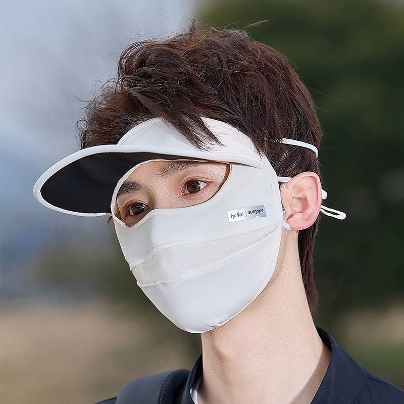 Sonnenschutz-Gesichtsmaske mit Krempe