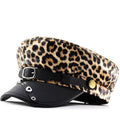 Leoparden Baker-Boy Cap mit Nieten