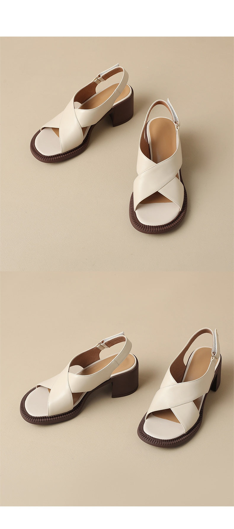 Retro-Sandalen mit Riemen und Blockabsatz – Bild 16 | LuxeStyle