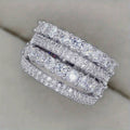 Mehrreihiger Zirkonia-Ring