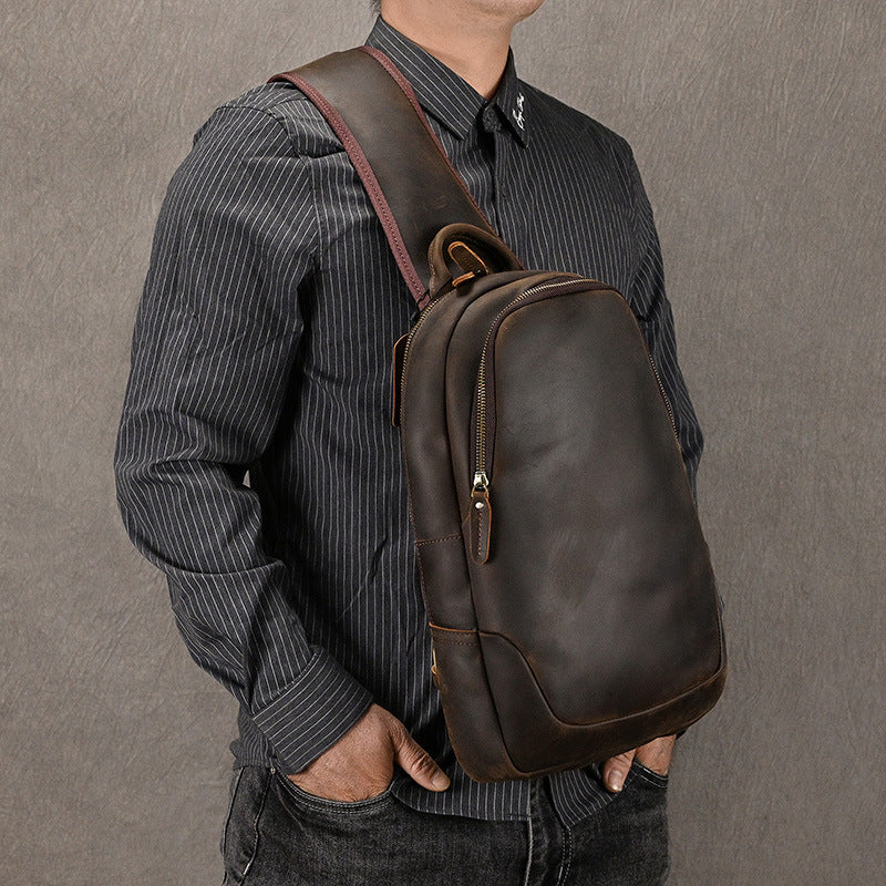 Herren Umhängetasche aus Crazy Horse Leder