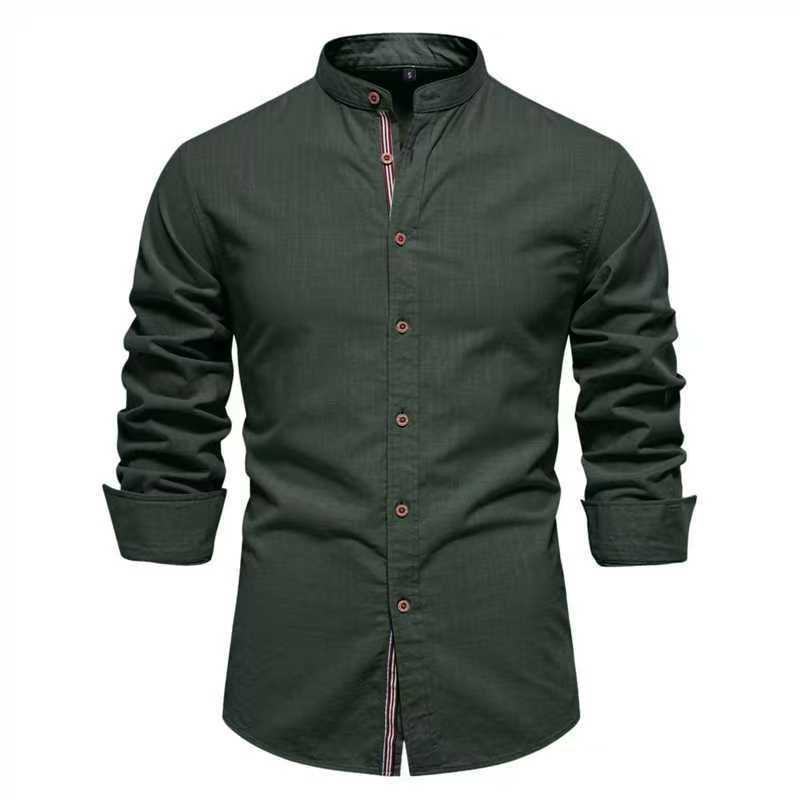 Herren Langarmhemd aus Leinenmischung – Bild 9 | LuxeStyle