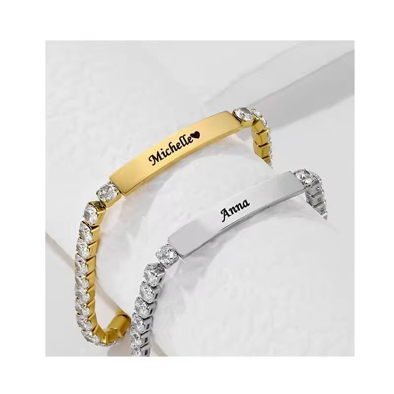 Gekrümmtes Stahl-Bracelet, lang, casual