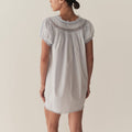 Sommerneuankunft Rundhals-Patchworkkleid mit Lacesaum