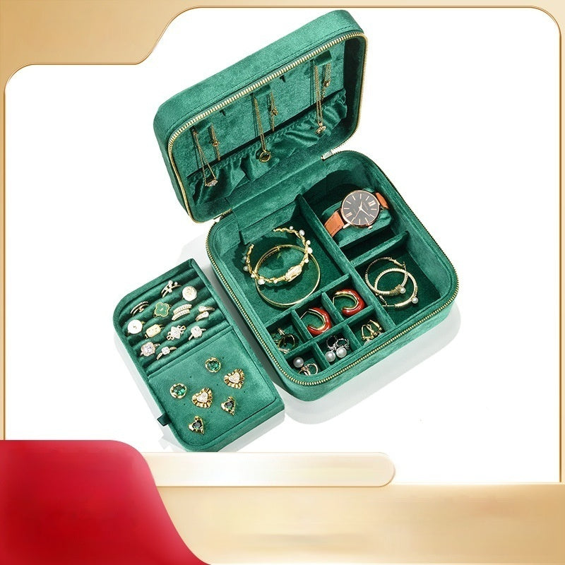 Grosser, multifunktionaler Schmuck-Organizer aus Samt – Bild 1 | LuxeStyle