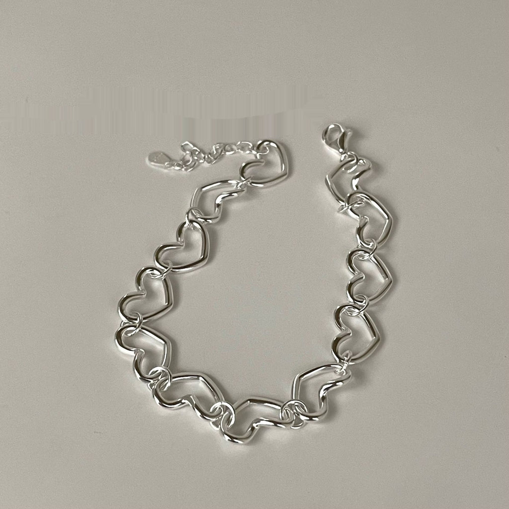 S925 Sterling Silber Herz Armband – Bild 3 | LuxeStyle