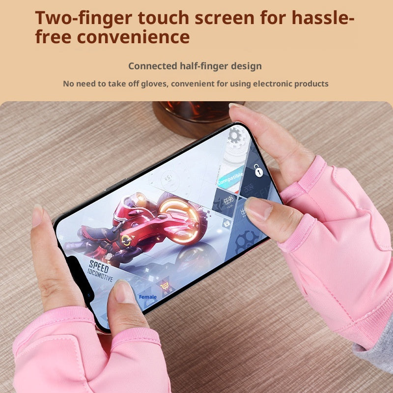 USB Beheizbare Halbfinger-Handschuhe