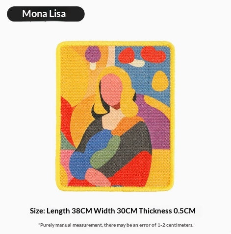 Sisal-Dekoration mit Mona Lisa Motiv | LuxeStyle