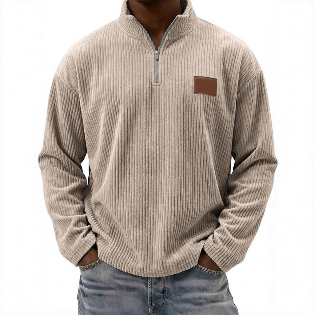 Retro-Cordonpullover mit Stehkragen – Bild 2 | LuxeStyle