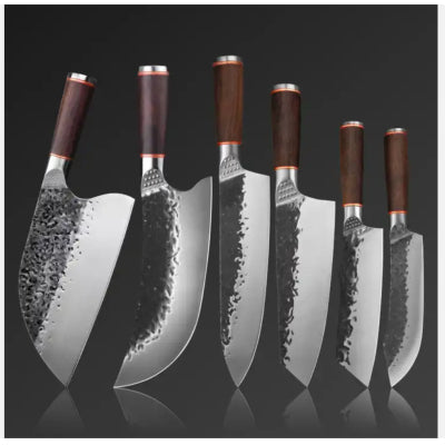 Geschmiedetes Edelstahl-Hackmesser mit Hammerschlag